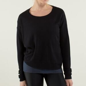 Lululemon Pure Balance Sweater Black Soot Light 12
